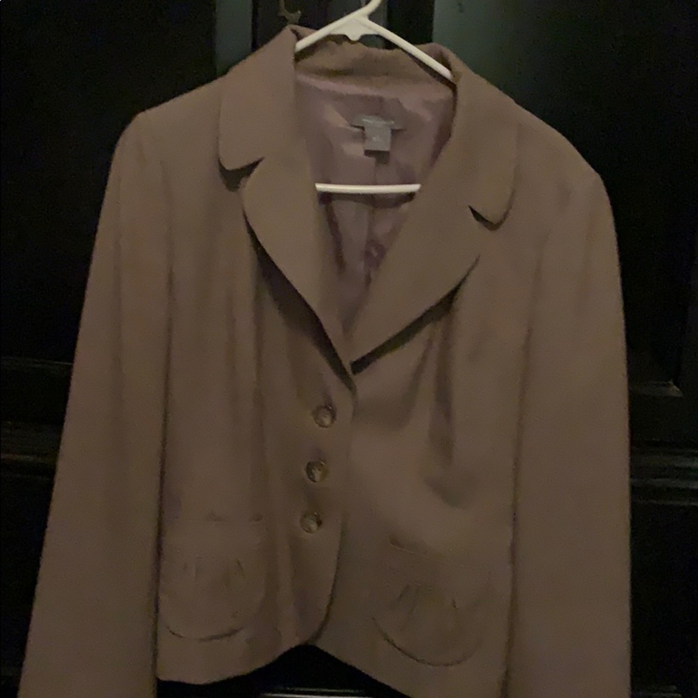 Ann Taylor Brown Polyester Suit